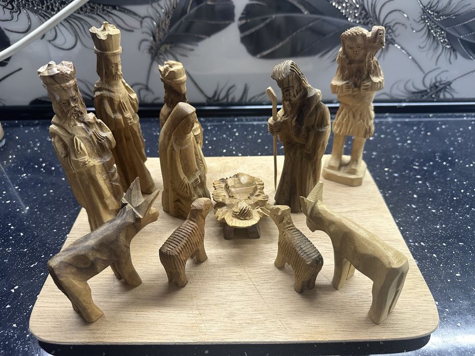 Presepe di natale Ръчно изработени дървени фигури за Рождествена сцена