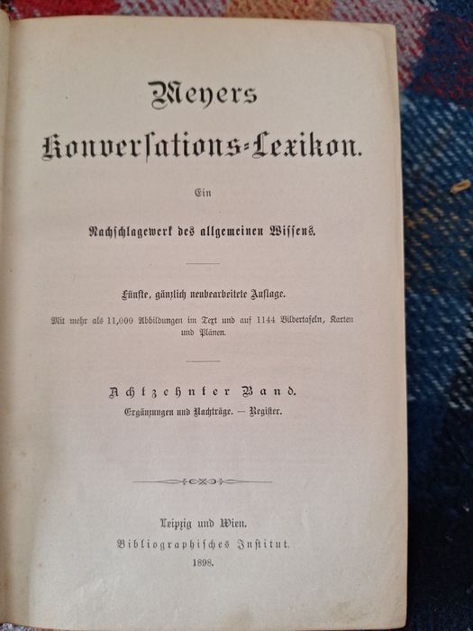 Enciclopedie germană Meyers Konversations-Lexikon 1897