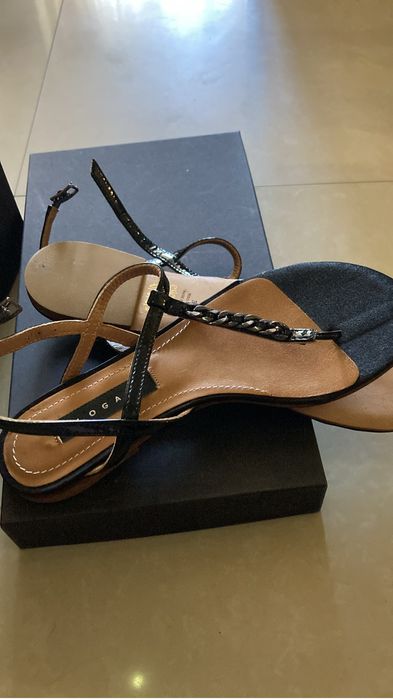 Sandale negre dama made in Italy