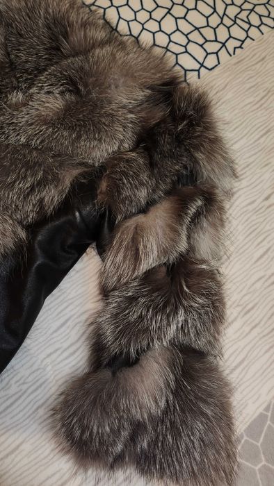 Blana naturala de vulpe argintie