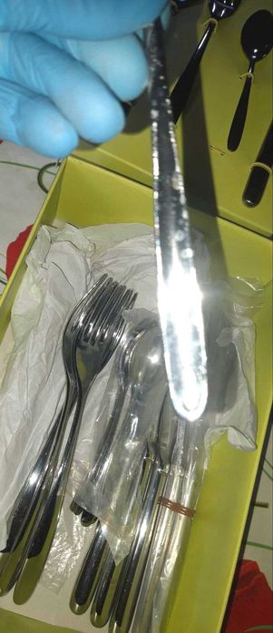 Set 24 tacâmuri inox, nou  in cutie