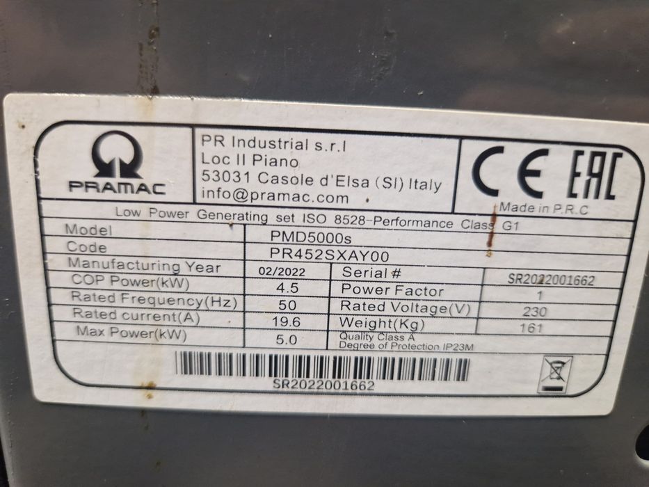 Generator PRAMAC PMD5000s