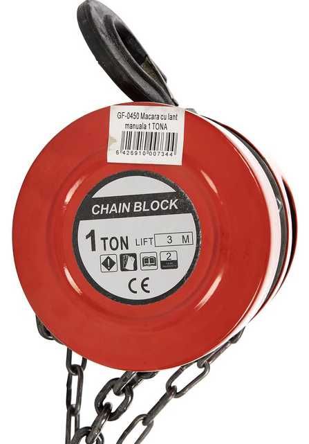 Macara cu lant, Scripete cu lant 1 tona. Nou ambalat!