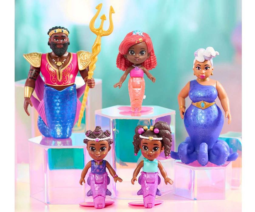 Ариел Комплект фигурки семейство кукли русалки Кралско семейство Ariel