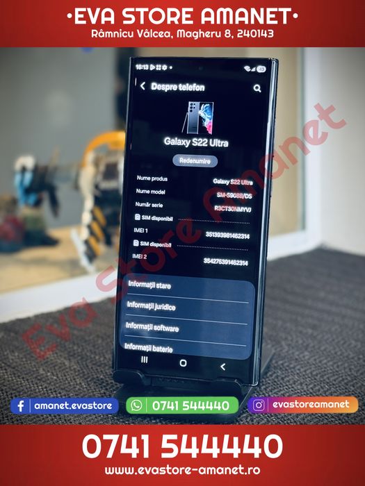 SAMSUNG Galaxy S22 Ultra 5G Black 128GB 8GB RAM Dual SIM