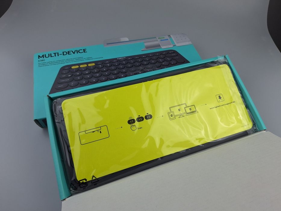 Tastatura bluetooth wireless logitech k380 dark grey