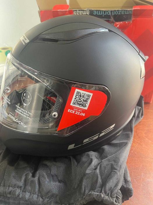 Casca integrala moto, LS2, Rapid II, Policarbonat, Protectie uv, Solid mat black - marimea S