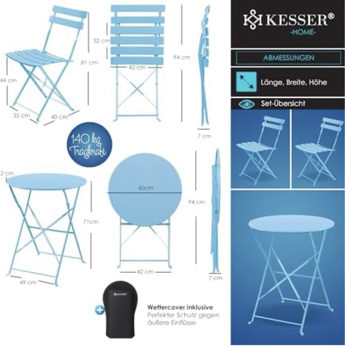 Kesser коплект маса с два стола -ретро стил