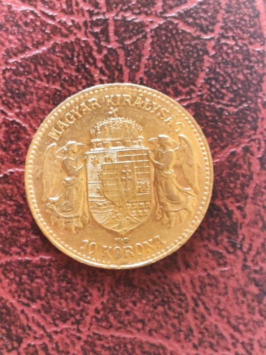 Златна монета 10 корони 1906 год,имп. Франц Йозеф,3.39 гр, проба 900/1