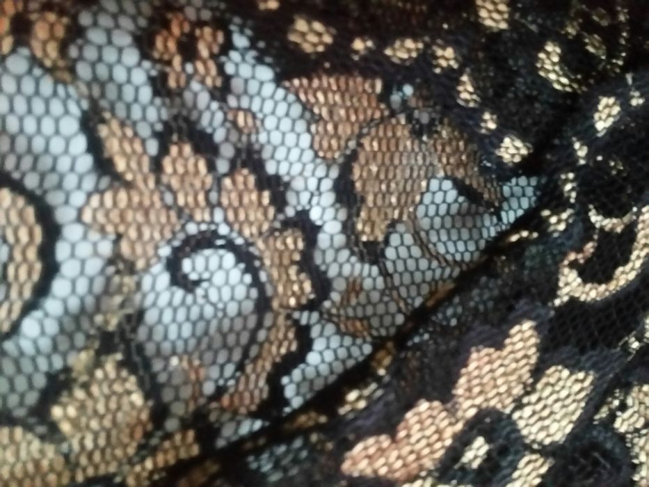 Рокля ликра, дантела и памук.