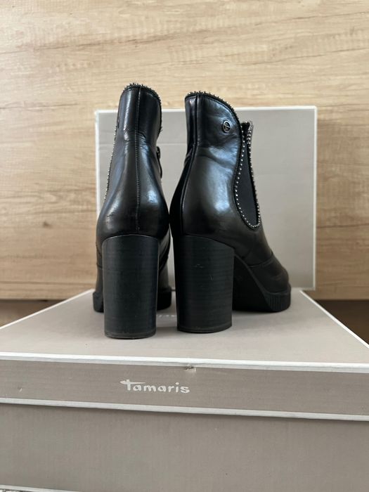 Черни кожени  боти