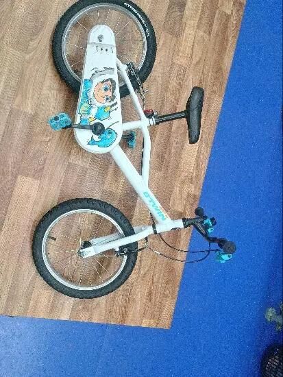 Bicicletă Inuit 100 16" alb copii 105 - 120 - (SecondHand) Decathlon