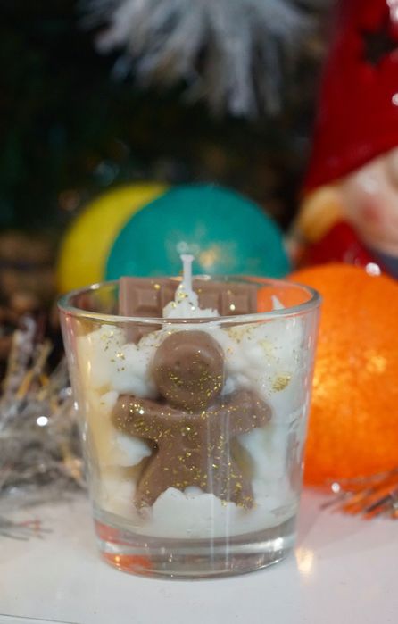 Коледни соеви свещи