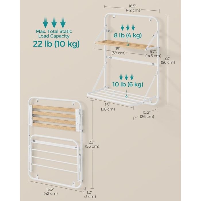 Сгъваема етажерка за баня SONGMICS