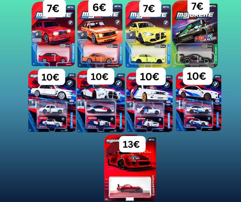 Hot Wheels, Matchbox и Majorette колички