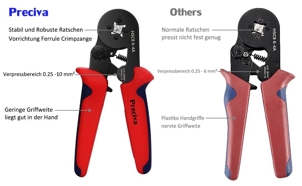 Комплект Preciva за кабелни накрайници (кримповка) с 1200 накрайника