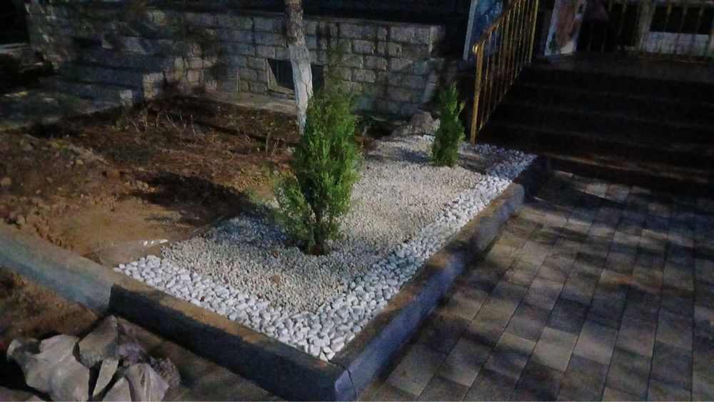 Oq qora tosh Galka. Белый  декоративни Галка камен