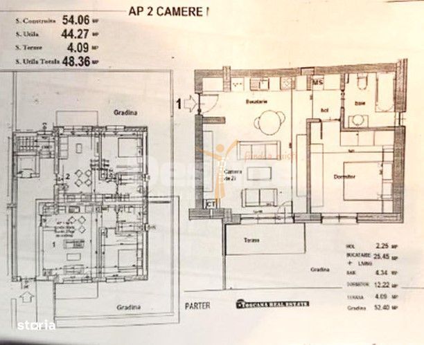 Apartament 2 Camere Semidecomandat +Terasa