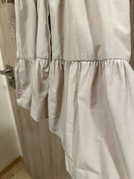 Бежова, къса рокля тип риза