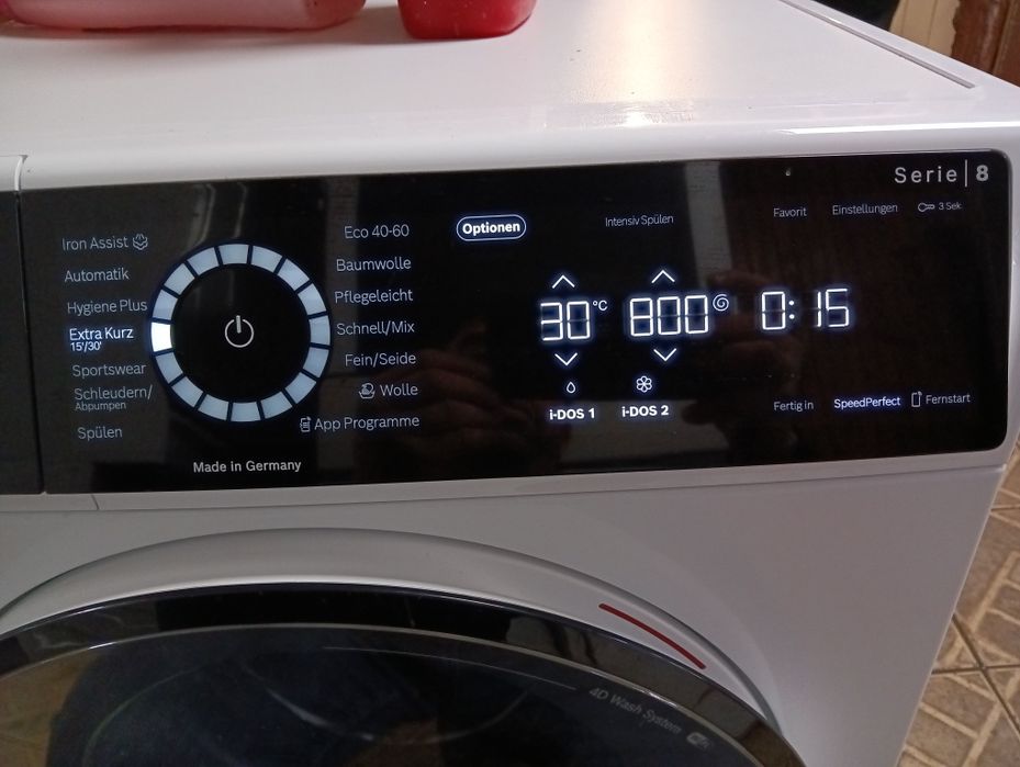 Най новият модел пералня Бош Bosch Serie 8 i-Dos WI-FI A+++ 9кг Made in Germany с 2 години гаранция!