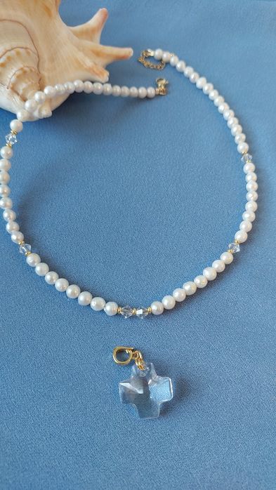 Колье из натурального жемчуга