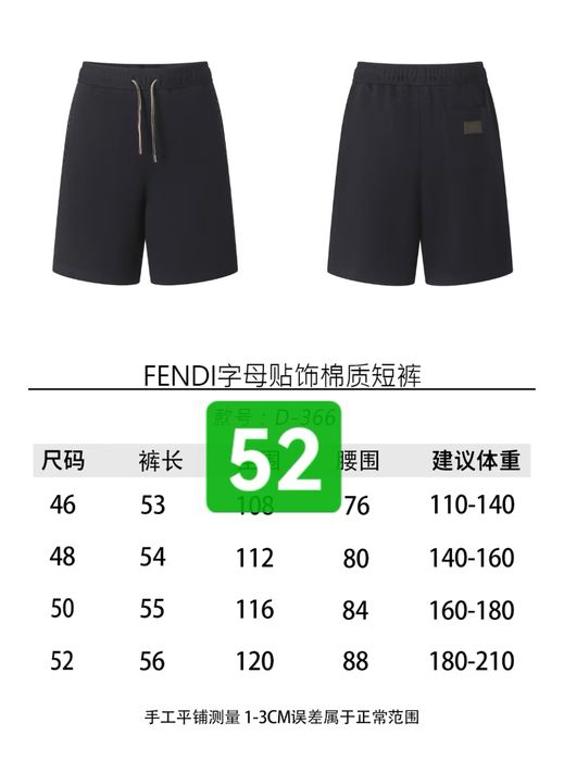 Pantaloni scurți din bumbac FENDI – Noi, Premium, Calitate Superioară