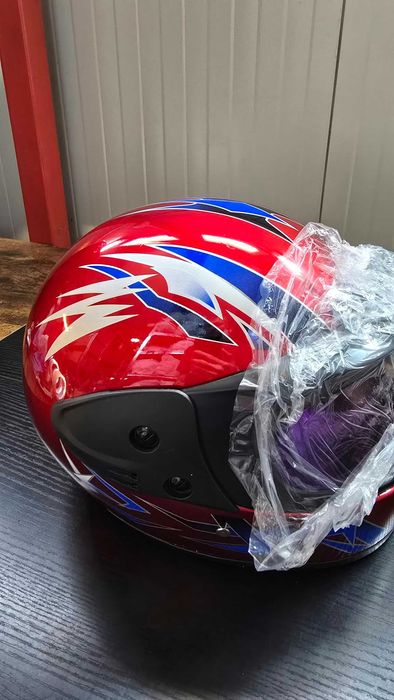 Casca Moto/Scuter/ATV, viziera dubla, marime universala, Rosu