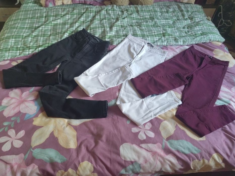 Lot blugi skinny cu talie înaltă