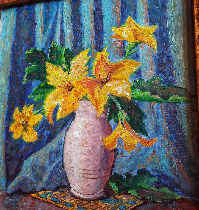 Христо Каварналиев  маслена картина, натюрморт