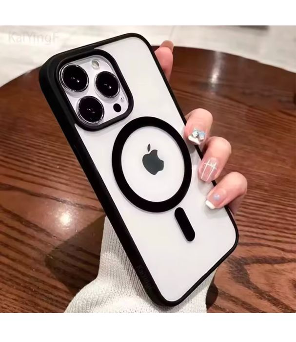 Iphone 16e 16 17 PLUS PRO MAX AIR Husa Magsafe Spate Clar Margine Colo