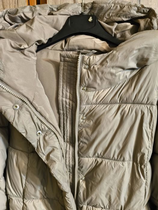 Зимно яке с плетени ръкави