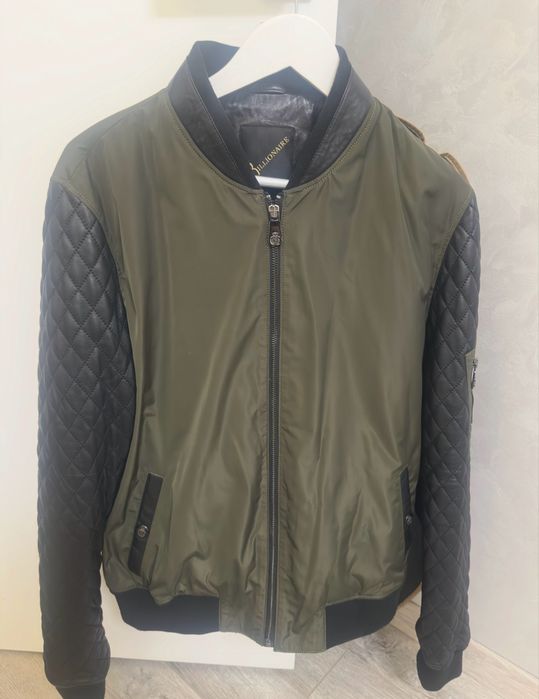 Мъжки бомбър с естествена кожа