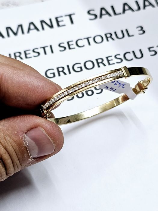 Vand bratara din aur 14 k 6.97 g cod 909