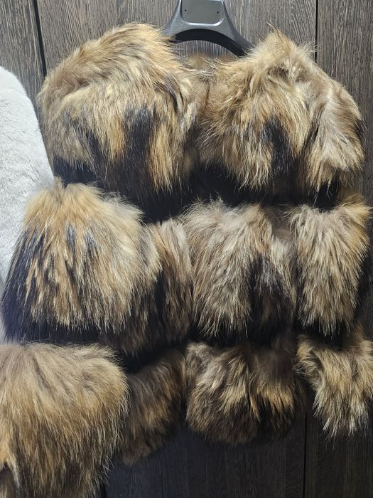 Дамско палто естествен косъм