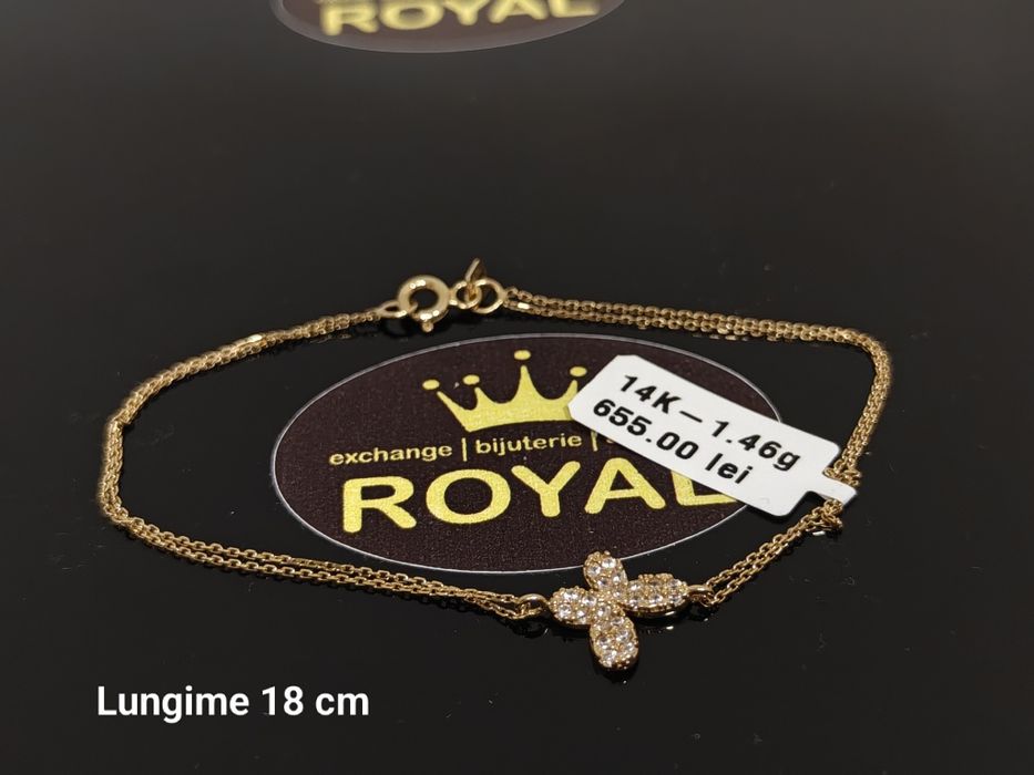 Bijuteria Royal: Brățară aur 14k/1.46 gr