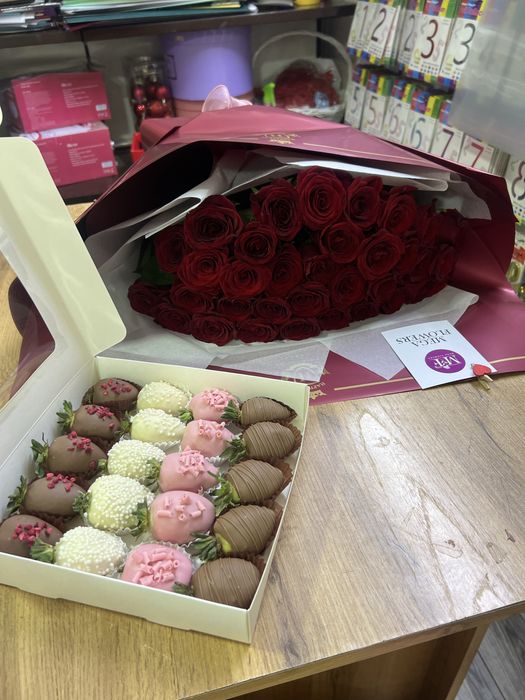 Букет из клубники в шоколаде