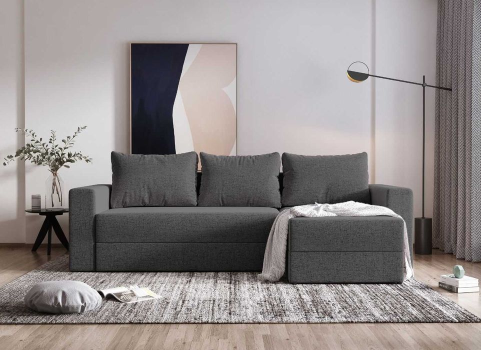 Coltar extensibil cu lada Alfa gri inchis