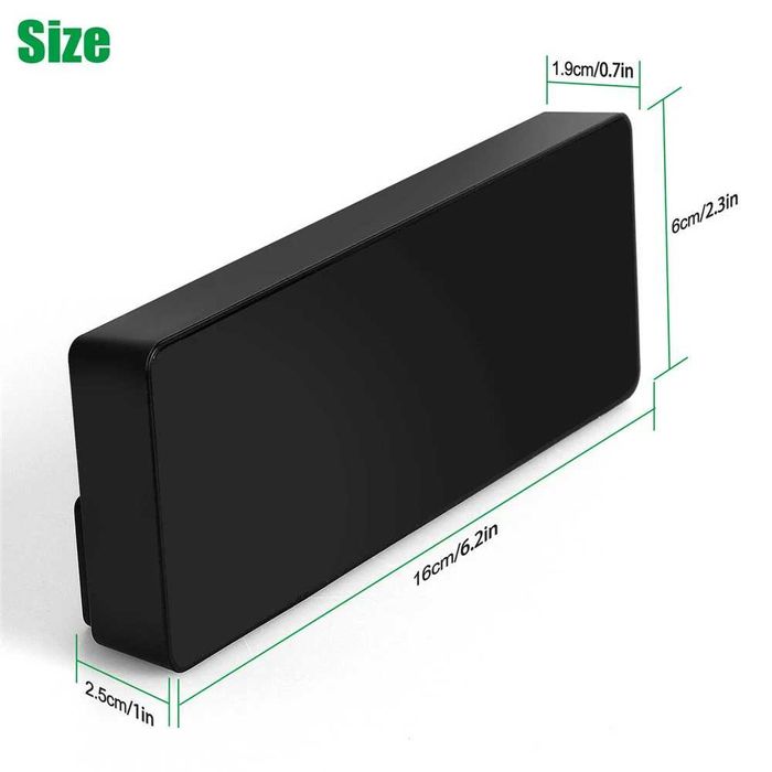 Ceas Digital LED cu Oglinda si Afisaj Alb Ceas Negru Birou, Dormitor