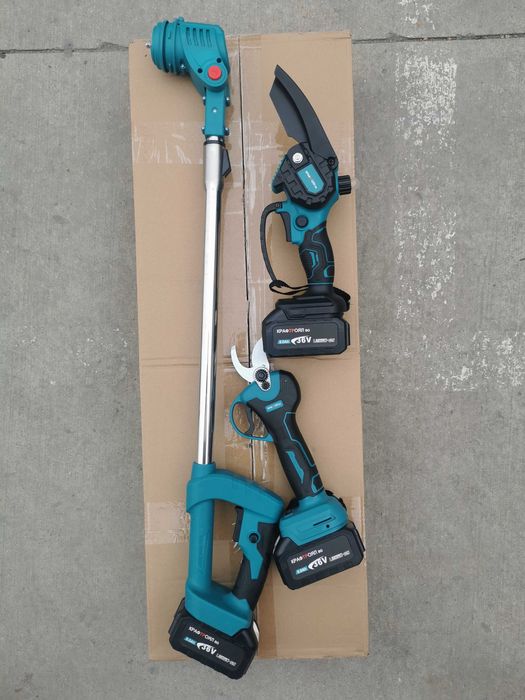 3в1 Акумулаторни Лозарска ножица/Верижен трион Тример за трева 36V/8Ah