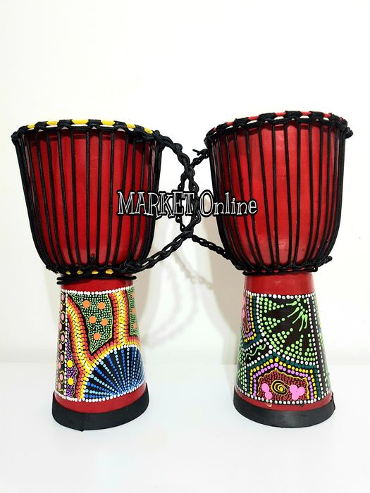 Tarabana Djembe din lemn sculptat Handmade NOU 50 CM 38 CM