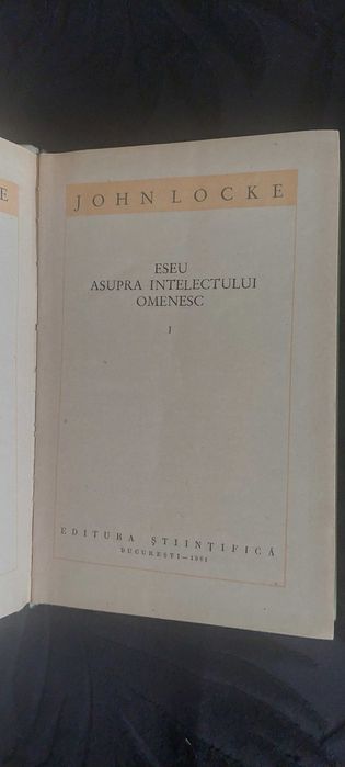 John Locke - Eseu Asupra Intelectului Omenesc ( 2 volume cartonate )
