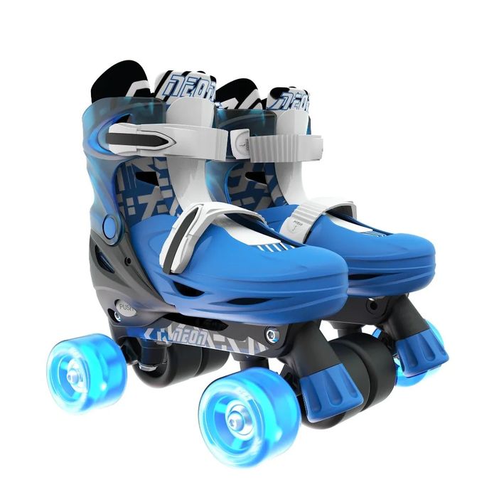 Детски ролери 2 в 1 Yvolution - Neon Combo Skates, размер 34-37, синьо-бели