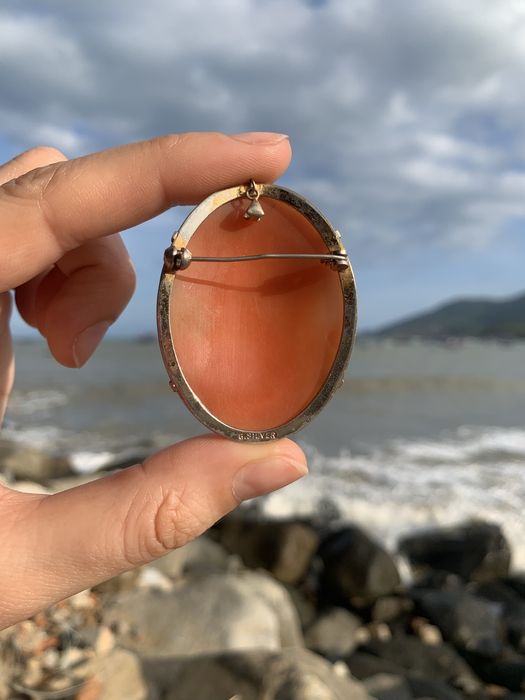 Винтажные камеи из ракушек