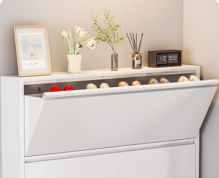 Узкий шкаф для обуви/ узкая обувница/ минималистический шкаф