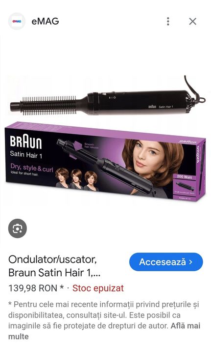 Perie aer cald braun