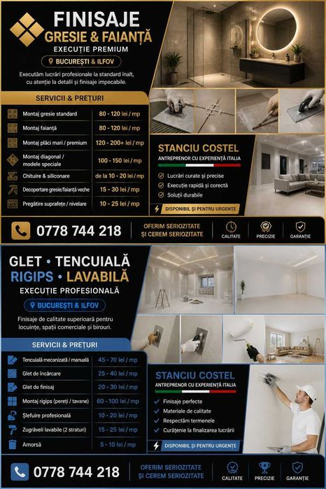Oferim servicii de amenajare interioare premium