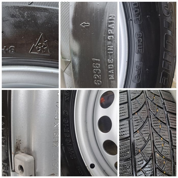 Roti jante IARNA  Vw T5/6 215/65/16/106/104 Brigestone/ made Spain