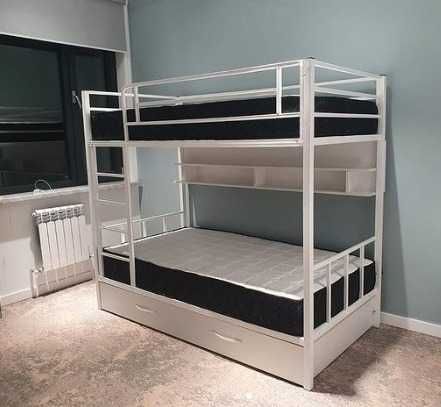 Двухъярусная металлическая кровать (двухярусная). Доставка. Рассрочка.