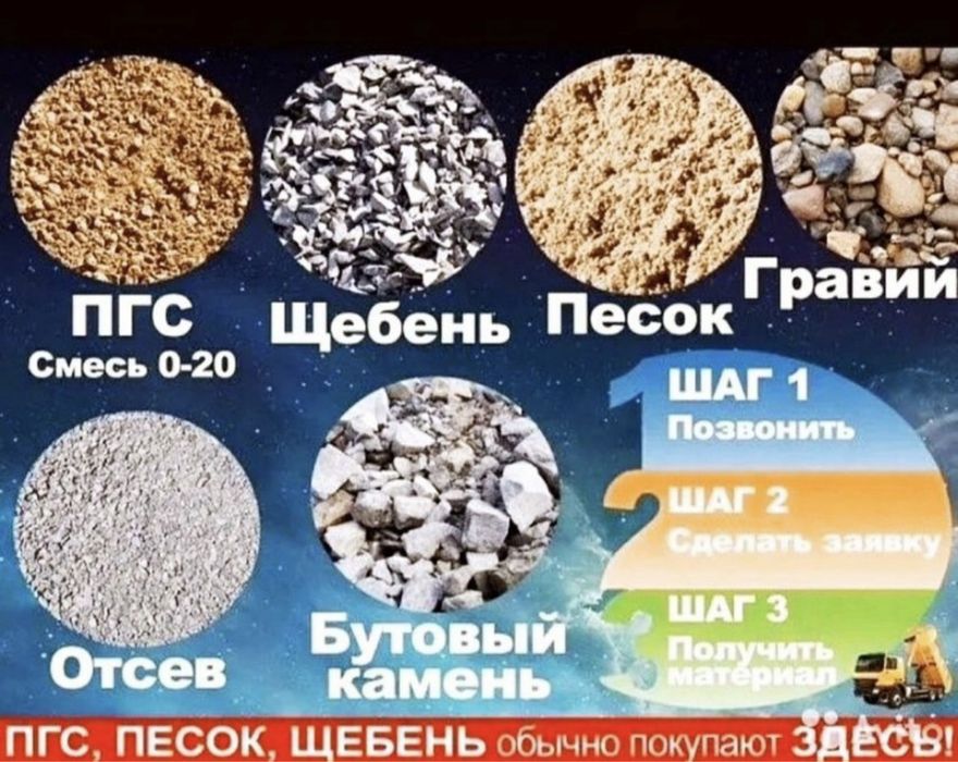 Доставка Камаз пгс отсев сникерс щебень песок