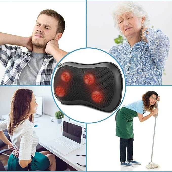 Масажна възглавница RENPHO с термо функция, шиацу 3 скорости